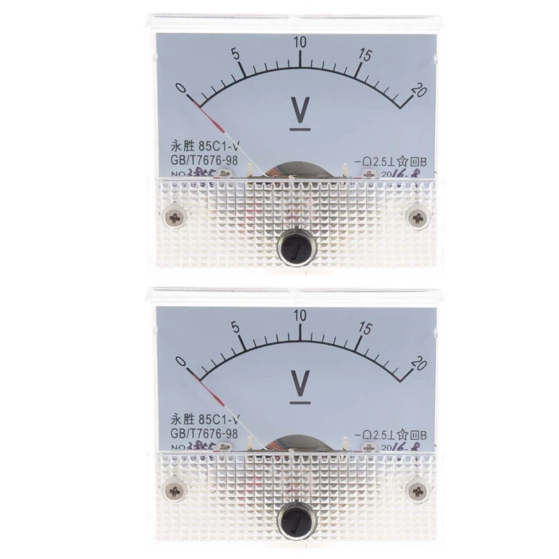 Retail 2X DC 0-20V 85C1-V Class 2.5 Voltmeter Analog Volt Panel Meter