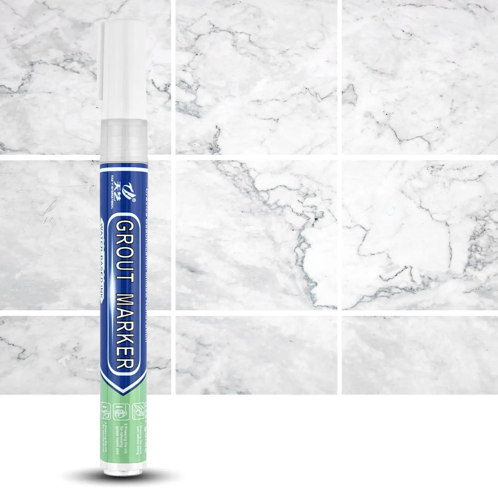 

Белый водонепроницаемый маркер для плитки