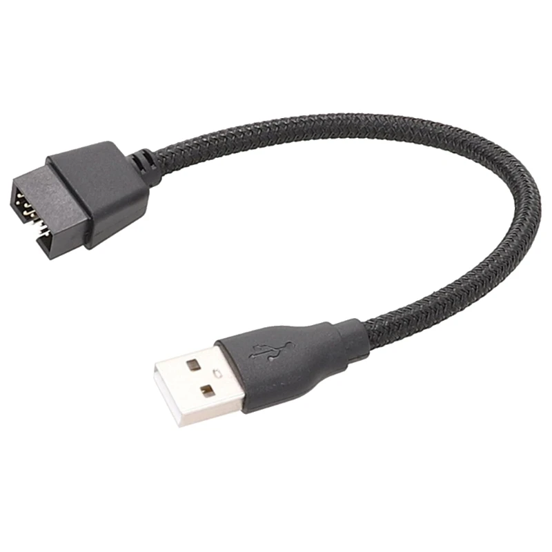 

USB A Male to 9Pin Male Mainboard Extension Adapter Cable High Speed Data Transfer Easy to Use J60A