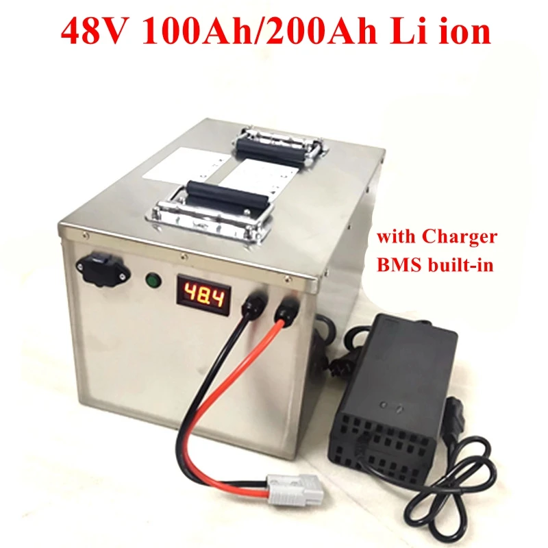 

48V 100Ah 200Ah batteria al litio per 18kw 10kw inverter pannelli solari telecomunicazioni carrello elevatore ups + caricabatter