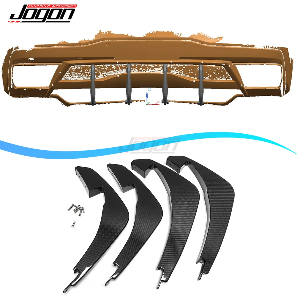 100% натуральный УГЛЕРОДНЫЙ Задний диффузор сплиттер низкие плавники для C8 Corvette