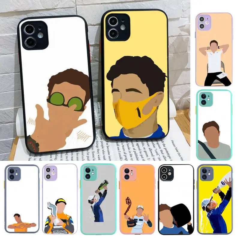 

Lando Norris 2021 Phone Case for iPhone X XR XS 7 8 Plus 11 12 13 pro MAX 13mini Translucent Matte Case