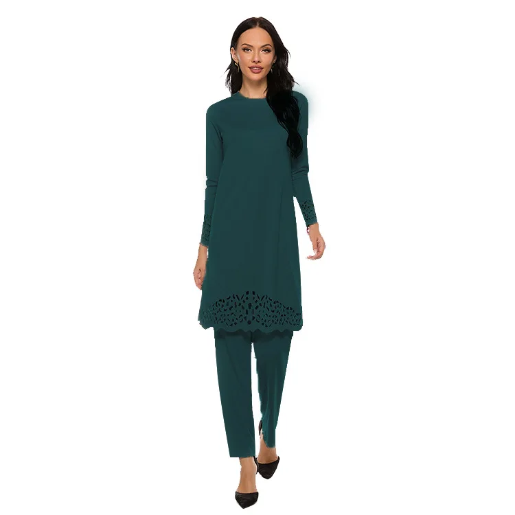 Two Piece Set Summer Suit Blazer Sets Outfits For Women Pants And Top Clothes For Business Girl Muslim America Fashion Clothing