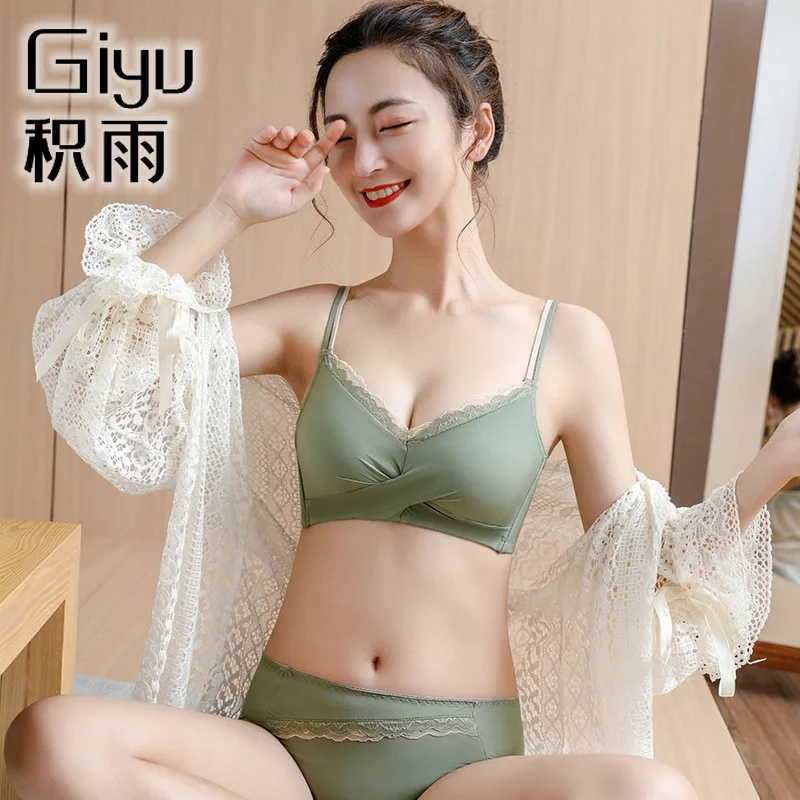 

2022 French Sexy Lingerie Push Up sexy lace bra set wire free comfortable lingerie stanik трусы женские lingerie Adjustment