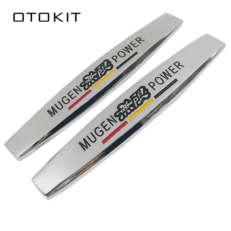 

2 шт., наклейка со стороны крыла, автостайлинг, аксессуары, 3D металлическая эмблема, значок для логотипа MUGEN для VW Volkswagen Honda Civic CRV