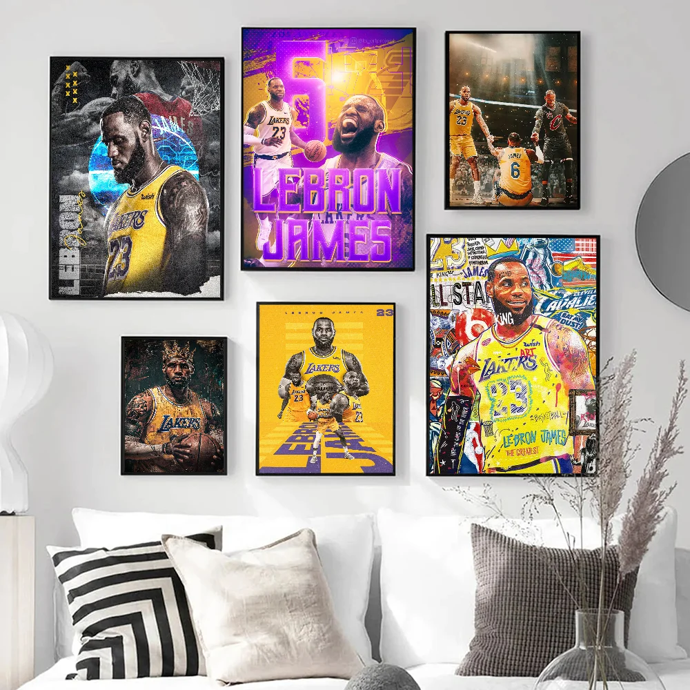 Pop Lebron James Basketball Классический Водонепроницаемый Постер Hd Качество Настенный
