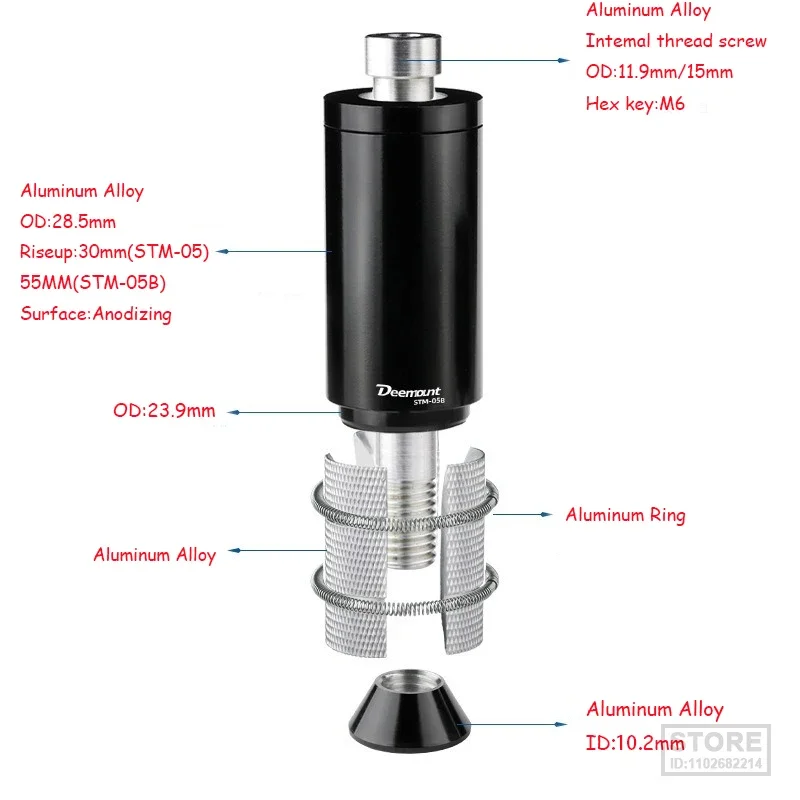 CNC-обработанный анодированный сплав адаптер углеродное волокно скрытая вилка