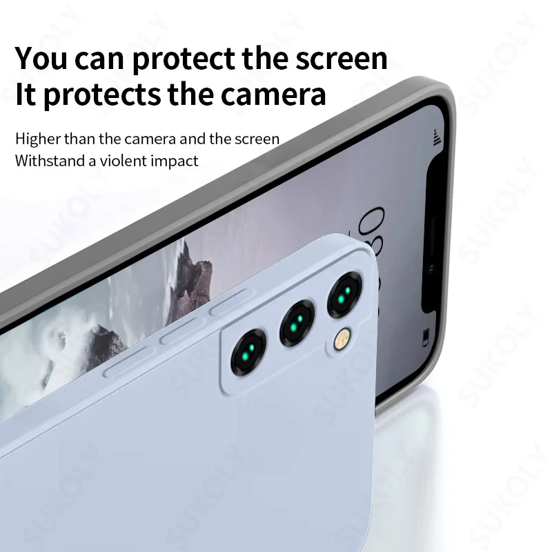 Liquid Silicone Case For Samsung Galaxy S20 S21 FE S10 Plus Note 20 A51 A71 S22 S23 Ultra A53 A54 5G A32 A52 A72 A12 Cover