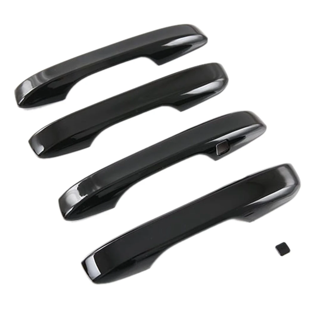 

4Pcs Glossy Black Car Exterior Side Door Handle Cover for