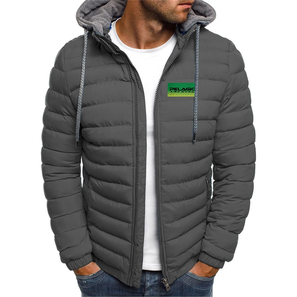 Пальто Pelagic Fishing мужское с капюшоном удобный дышащий модный однотонный анорак