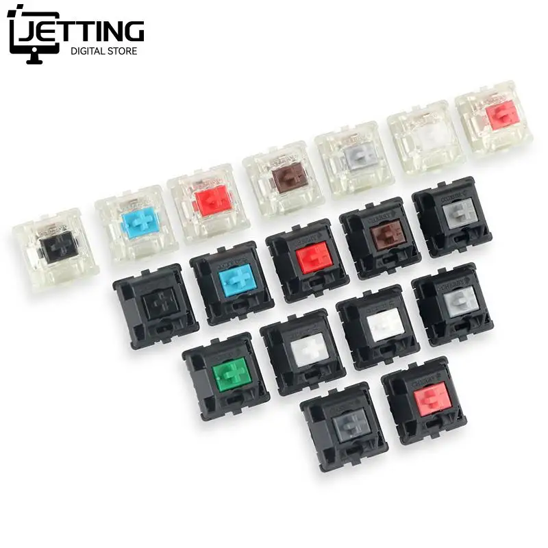 1pc For Cherry MX Mechanical Keyboard Switch Silver Red Black Blue Brown Silent Pink Shaft Switch 3-pin Cherry Clear RGB Switch