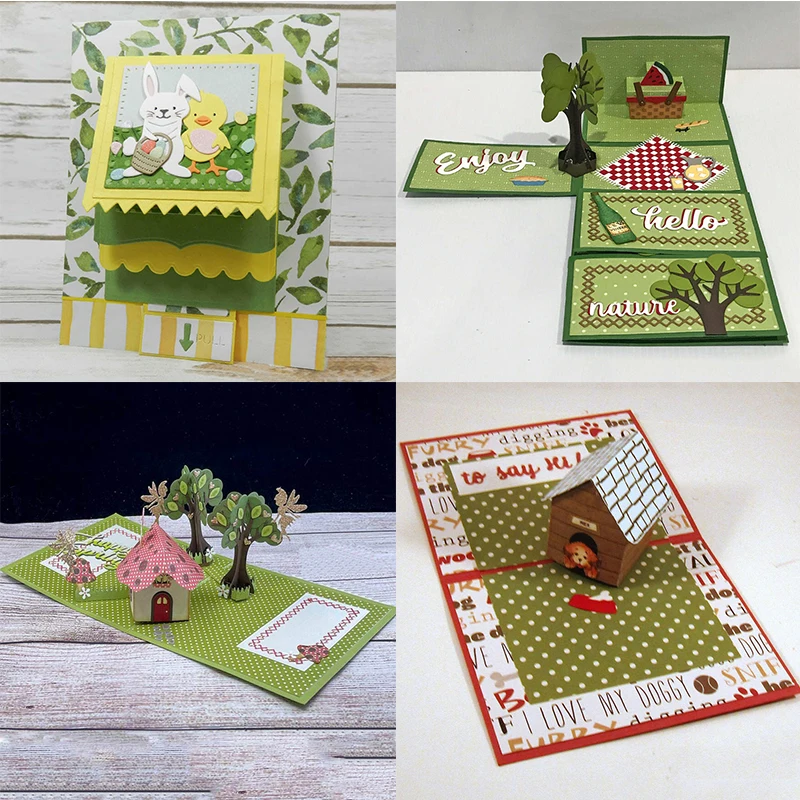 

Выдвижные штампы для вырезания карт набор для вырезания поворот и поп металлическая пресс-форма для «сделай сам» Скрапбукинг Тиснение Карт...