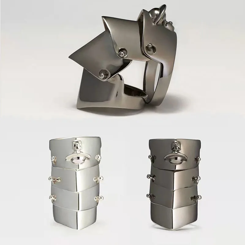 

Punk Creative Joint Armor Knuckle Metal Ring Hip Hop Designer Rings Men Women Can Wear Jewelry Gift Full Finger Claw Rings