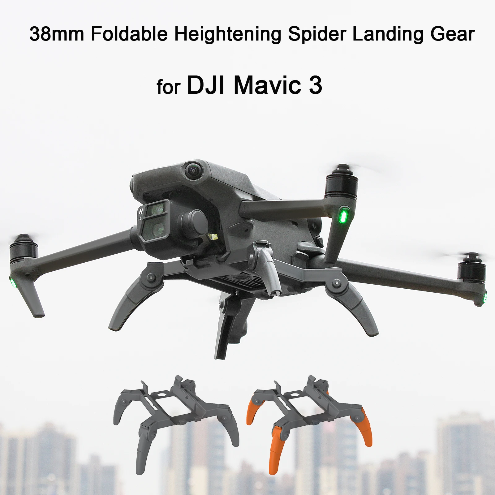 38มม.Spider ความสูง Landing Gear ขา Heighten สำหรับ DJI Mavic 3 Drone ขาตั้งขาตั้งสนับสนุน Protector Drone อุปกรณ์เสริม