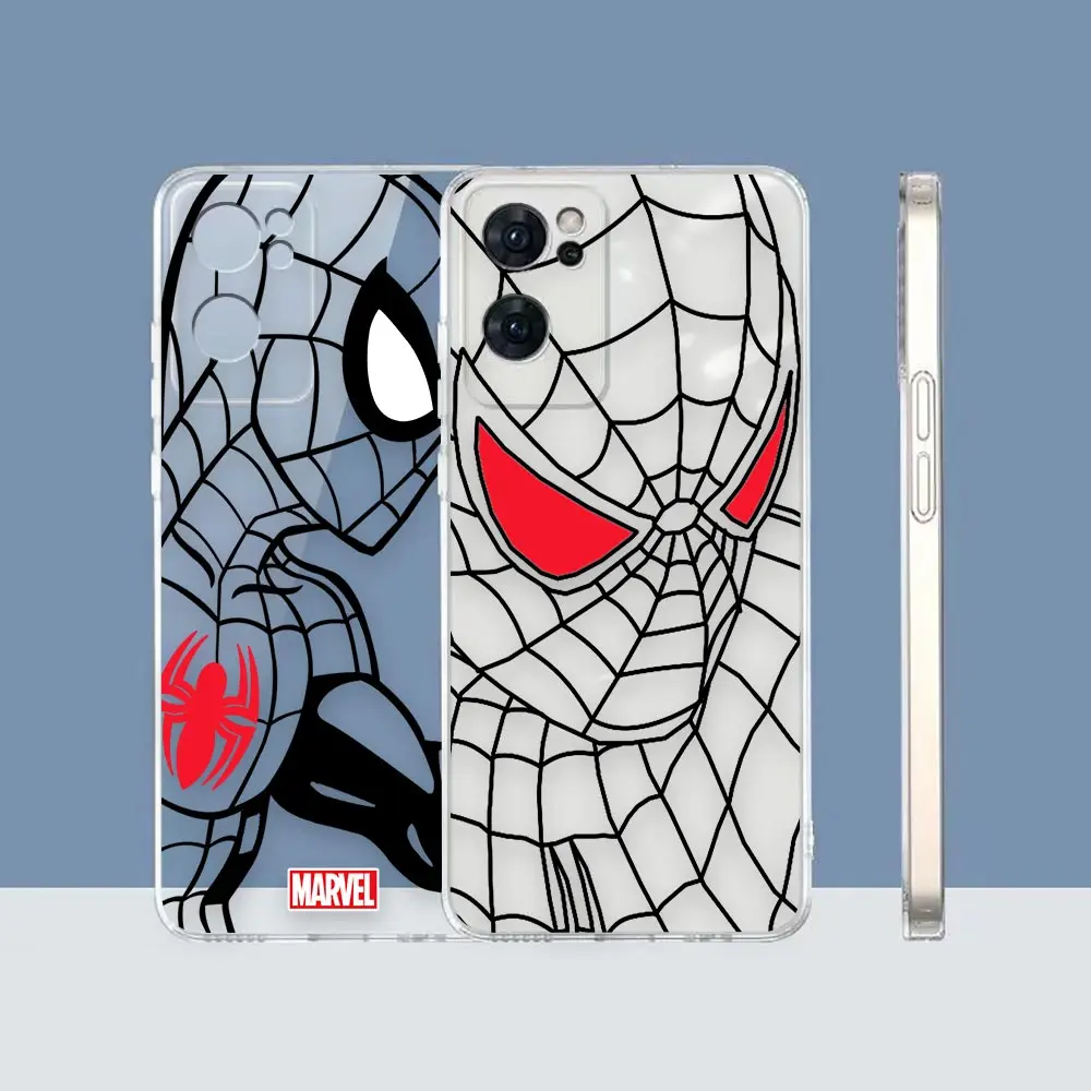 

Clear Phone Case For OPPO RENO 9 8 7 6Z 6 5 4 3 2Z SE PRO PLUS 4G 5G Case Funda Coque Capa Shell Cover Marvel Spider-Man Comics