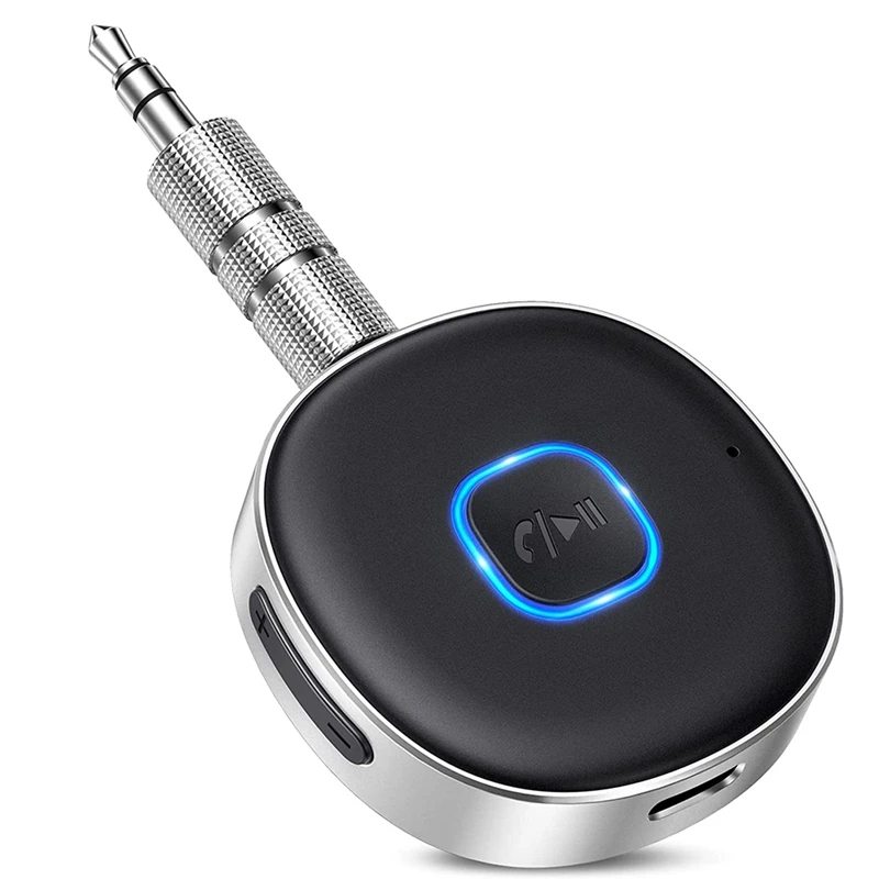 

Приемник Bluetooth 5,0, автомобильный адаптер Mini AUX Bluetooth для потоковой передачи музыки 12 часов воспроизведения, автомобильный адаптер Bluetooth Aux