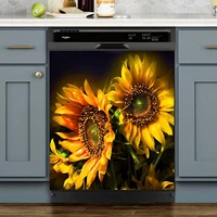 sunshine sunsflower dishwasher magnet coverhome kitchen decorationsunflower sticker decorative refrigeratoryou are my sunshin