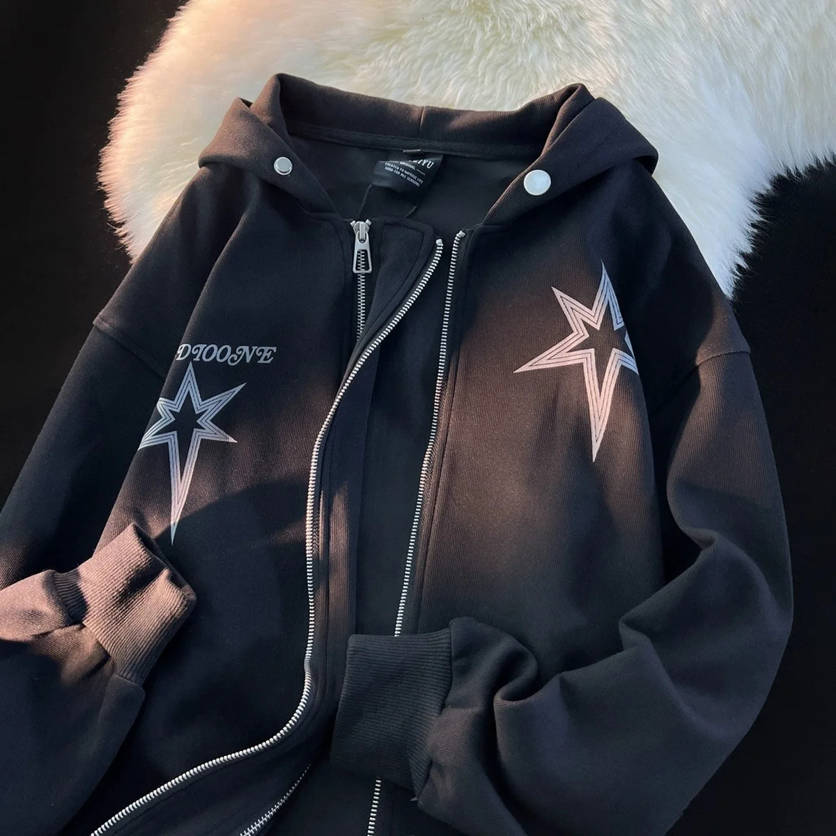 

Куртка на молнии в стиле Харадзюку, Свитшот в стиле K-POP, хип-хоп, верхняя одежда, одежда для белья, Женская винтажная Корейская уличная одежда на молнии