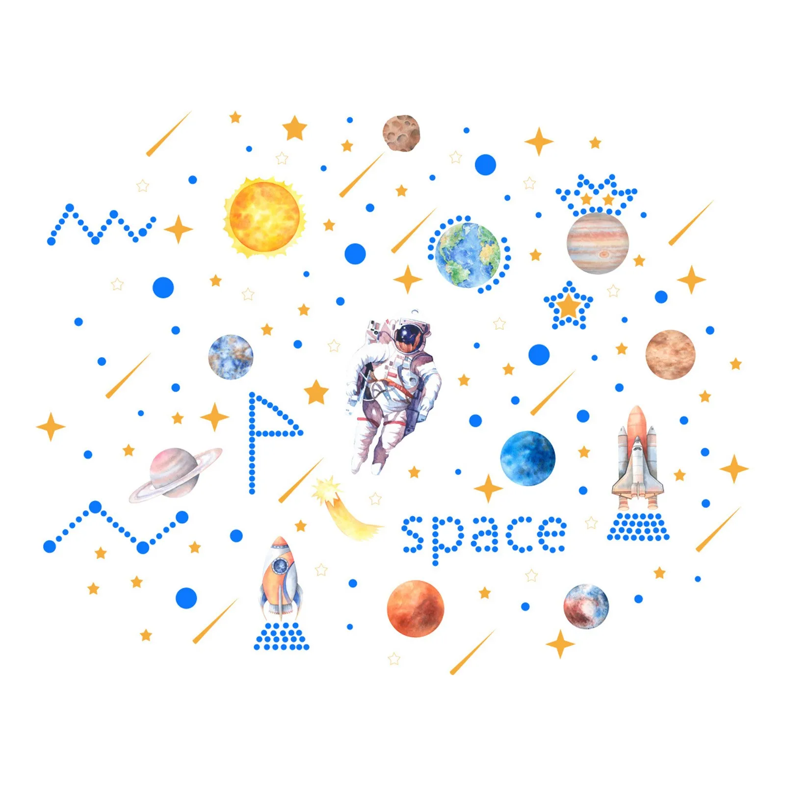 

Planet Astronaut Luminous Stickers Wall Stickers For Room Living Room Bedroom Creative Wall Stickers Stickers Skateboard