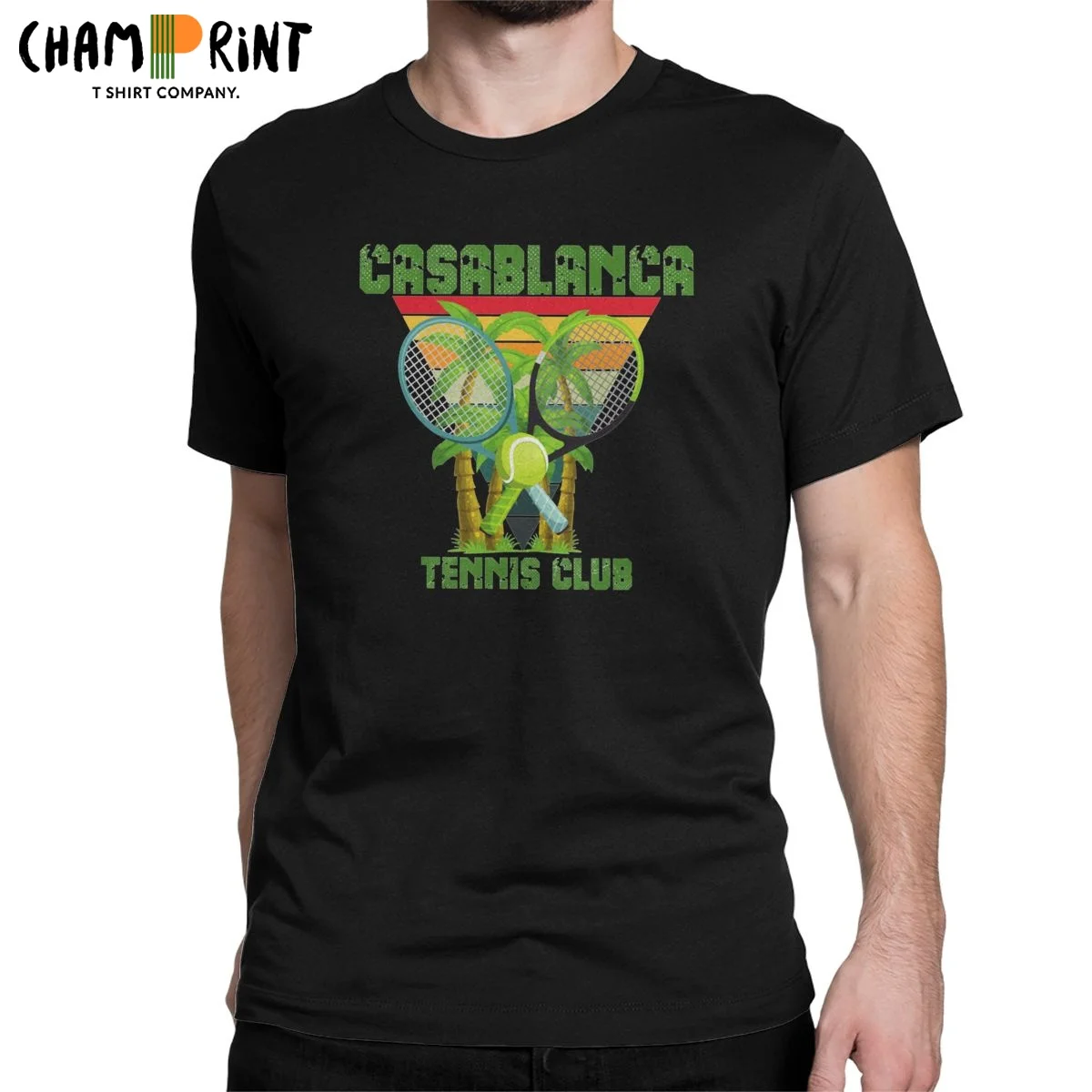 

Футболка мужская теннисная с круглым вырезом и коротким рукавом