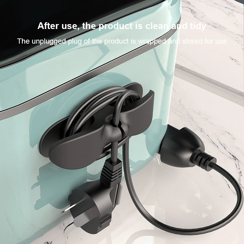 Kitchen Cable Organizer Management Clips Organizer Tidy Holder Adhesive Cord Storage Wrapper Winder Organization Appliances