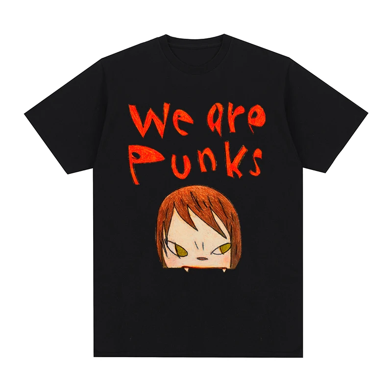 

Футболка Yoshitomo Nara We Are Punks Kawaii Cute Anime, хлопковая Мужская футболка, новая футболка, женские топы