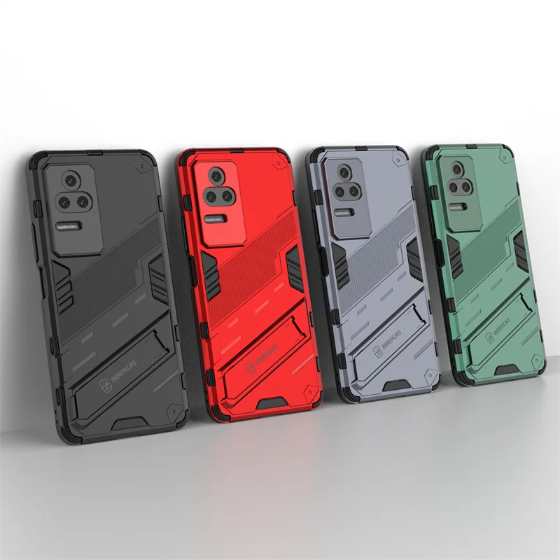 For Redmi K40S Case Cover Xiaomi Redmi K40S Capas New Back Kickstand Shockproof Holder Cover For Redmi K 50 K50 Pro K40S Fundas