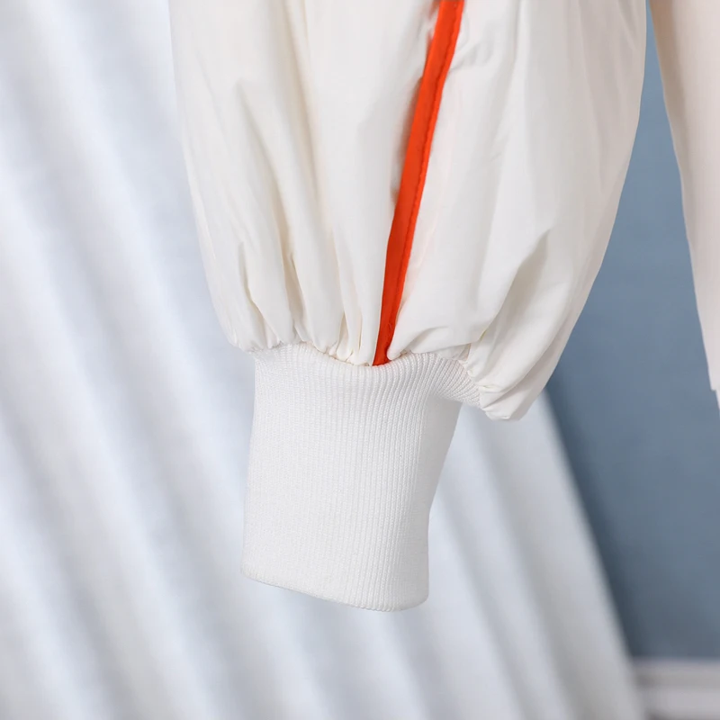 Standing Collar Hooded Loose Youth Straight Long White Duck Down Coat 2022 Winter New Fashion Down Jacket