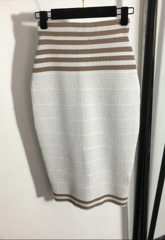 

High end brand spring Autumn dress womens two peice sets skirt sets Knitted Vest + skirt two piece sets womens outifits