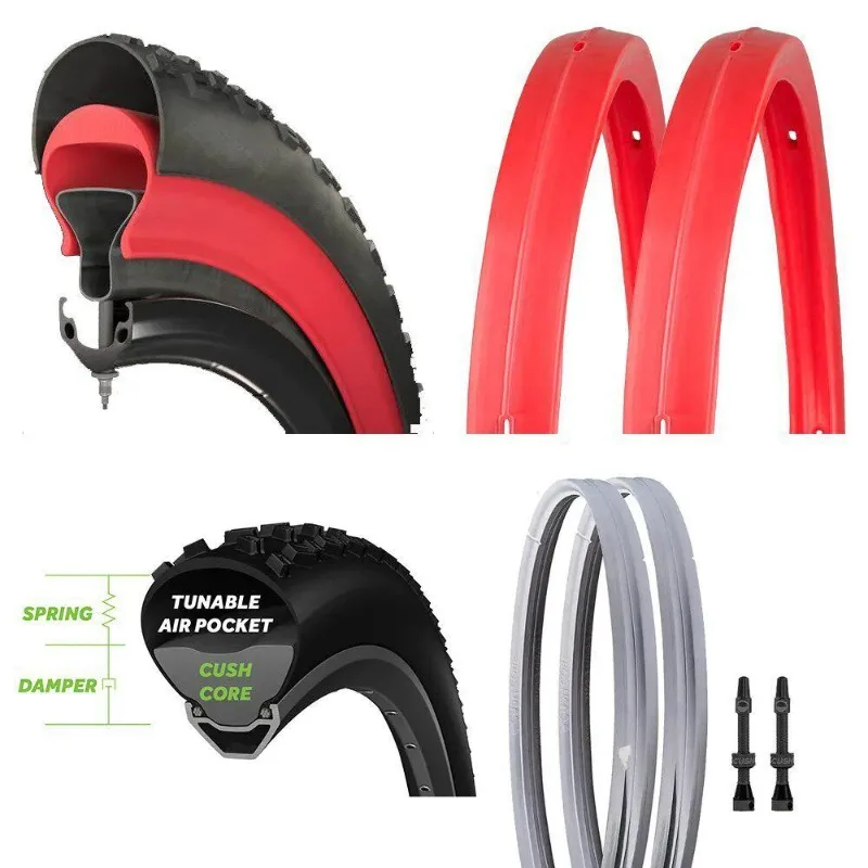 Фото Защитная накладка на шины CUSHCORE Tanni ARMOUR Tubeless, вакуумное кольцо для горных велосипедов, взрывозащищенное. №2