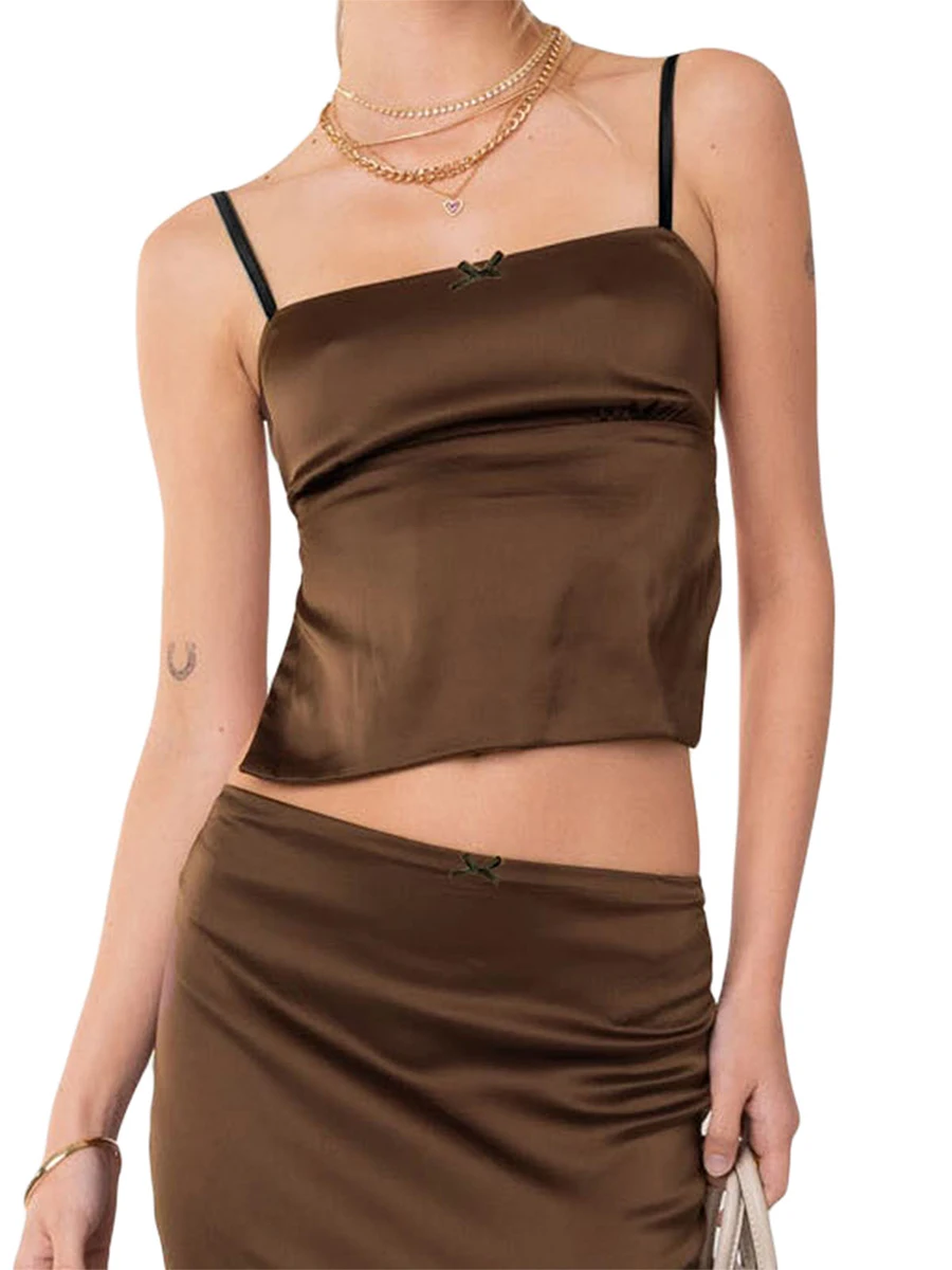 

Sexy Women s Y2K Sleeveless Backless Crop Top Cami with Ruched Detailing - Low Cut Slim Fit and Perfect for Going Out