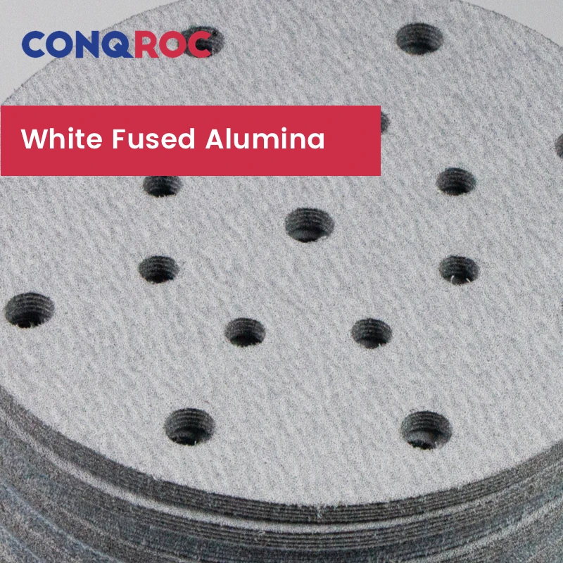 100 штук 150 мм (6-дюймовые) 17-отверстия шлифовальные диски Белый Плавленый Глинозем