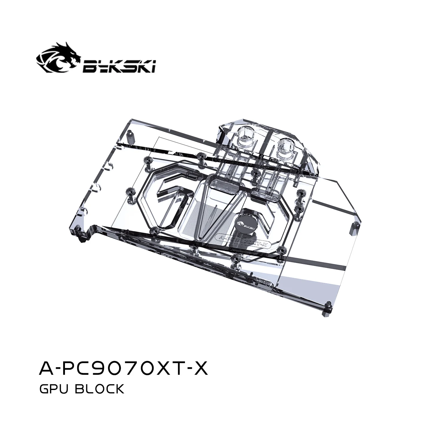 Фото Блок графического процессора Bykski для PowerColor Reaper/Hellohound RX 9070 XT/водяное охлаждение видеокарты/медный радиатор A-PC9070XT-X №2