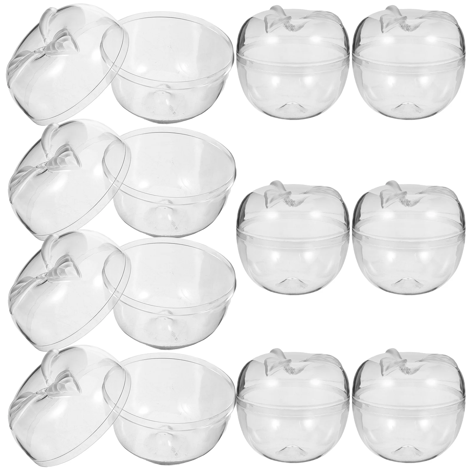 

10 Pcs Christmas Xmas Tree Decorations Plastic -shaped Jewelry Candy Container