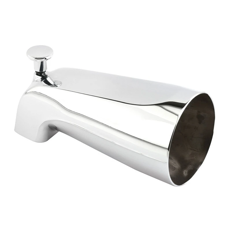 

1 Piece Wall Mounted Bathtub Faucet Silver Zinc Alloy Concealed Bathtub Spout Faucet Pull-Up Underspout Bathtub Faucet