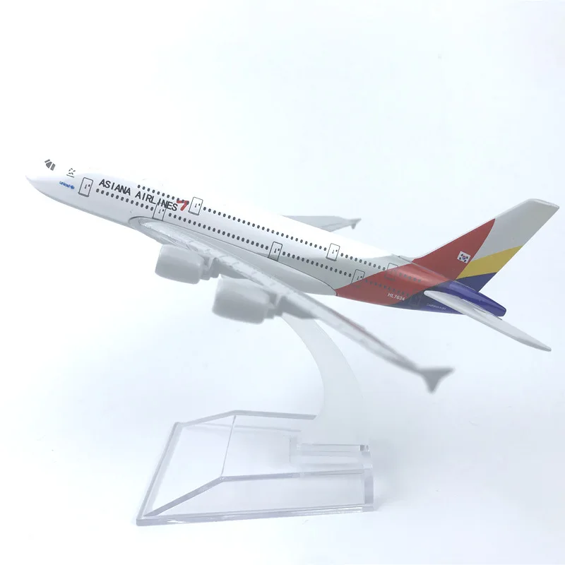 

Модель самолета из сплава под давлением, 16 см, 1:400, Air Korea Asiana A380