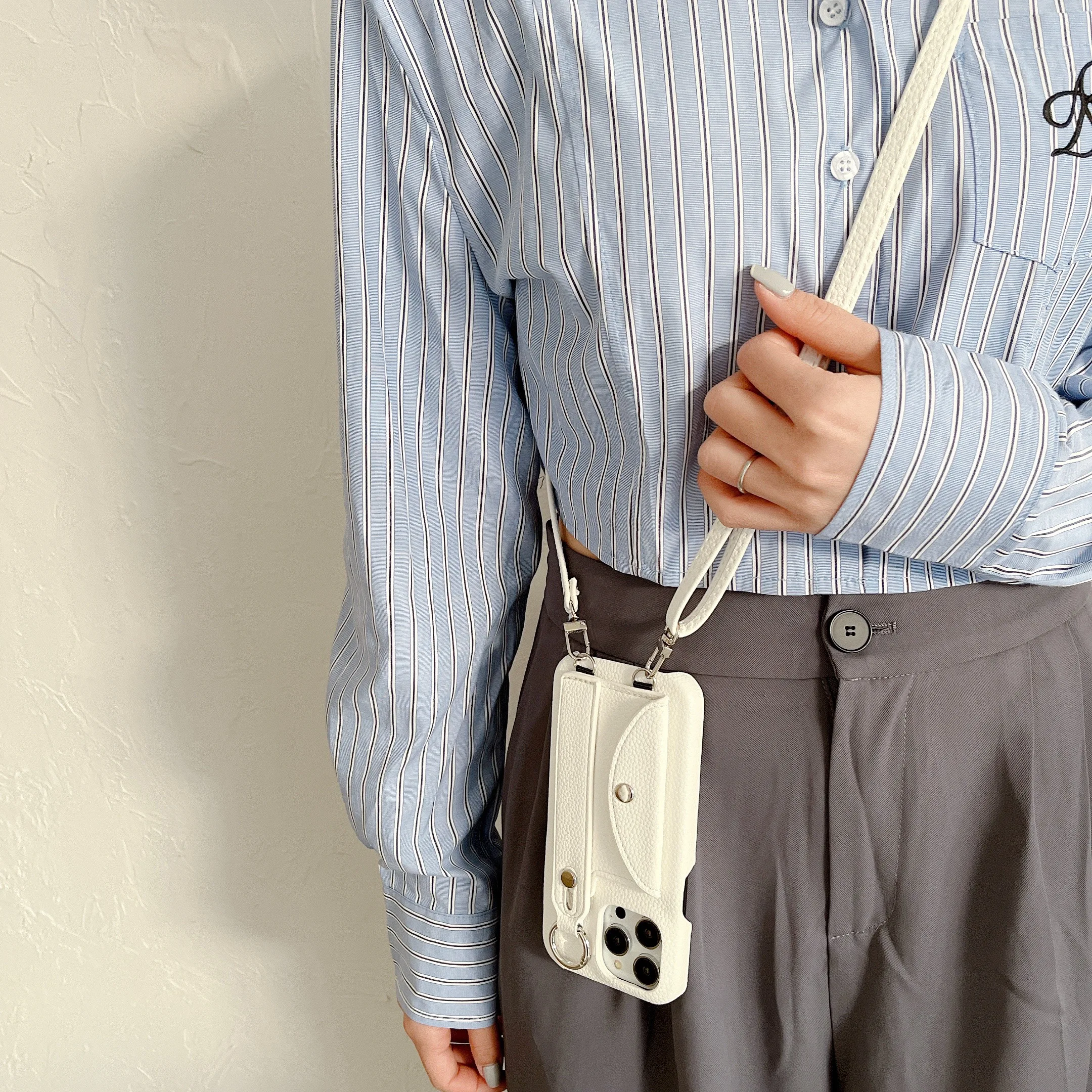 Crossbody Wrist Strap Wallet Leather Cover For iPhone 14 13 12 11 Pro Max 7 8 plus Phone Case With Card Slot Holder Ring Lanyard