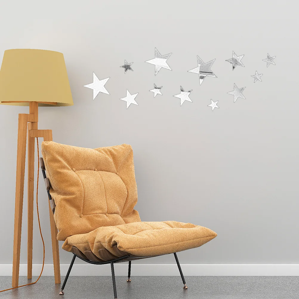 

12PCS Peel and Stick Creative Non- Acrylic Wall Stickers Decals for Living Room Bedroom