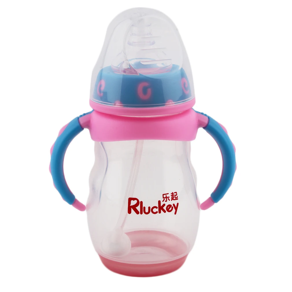 

НОВАЯ безопасная 280 мл симпатичная детская бутылочка для кормления новорожденных детей бутылка для питьевой воды PP Термочувствительная бу...