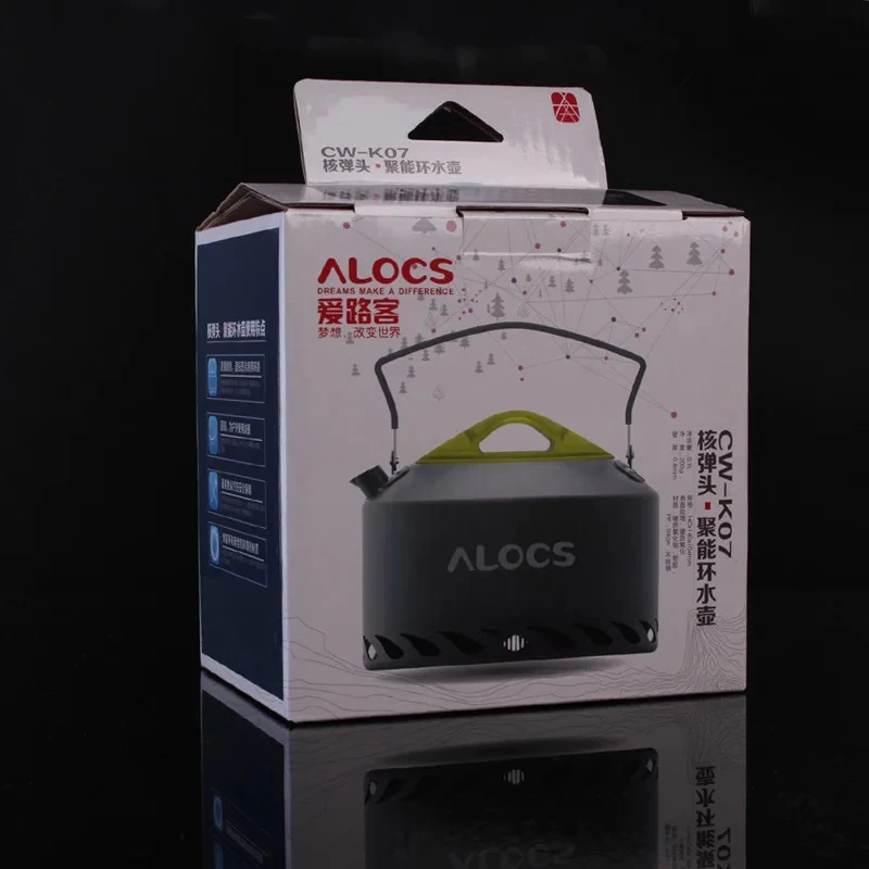 Алокс Портативный чайник-чайник для кофеварки на открытом воздухе 0,9 литра Энергетическое кольцо Высококачественное оборудование.