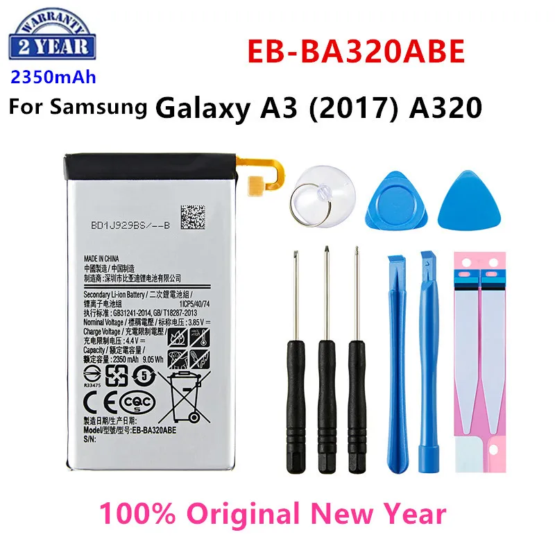 

100% Orginal EB-BA320ABE 2350mAh Battery For Samsung Galaxy A3 (2017) A320 SM-A320F A320Y A320FL A320F/DS A320Y/DS