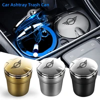 car ashtray with led lights with cover creative for mini cooper one s f56 f60 r58 roadster jcw car ashtray cigarette trash can