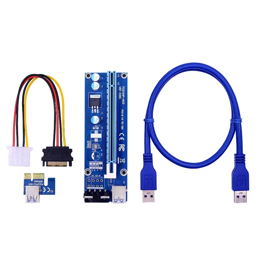 

VER006S PCI-E Riser Card 30CM 60CM 100CM USB 3.0 Cable PCI Express 1X To 16X Extender PCIe Adapter For GPU Graphics Card