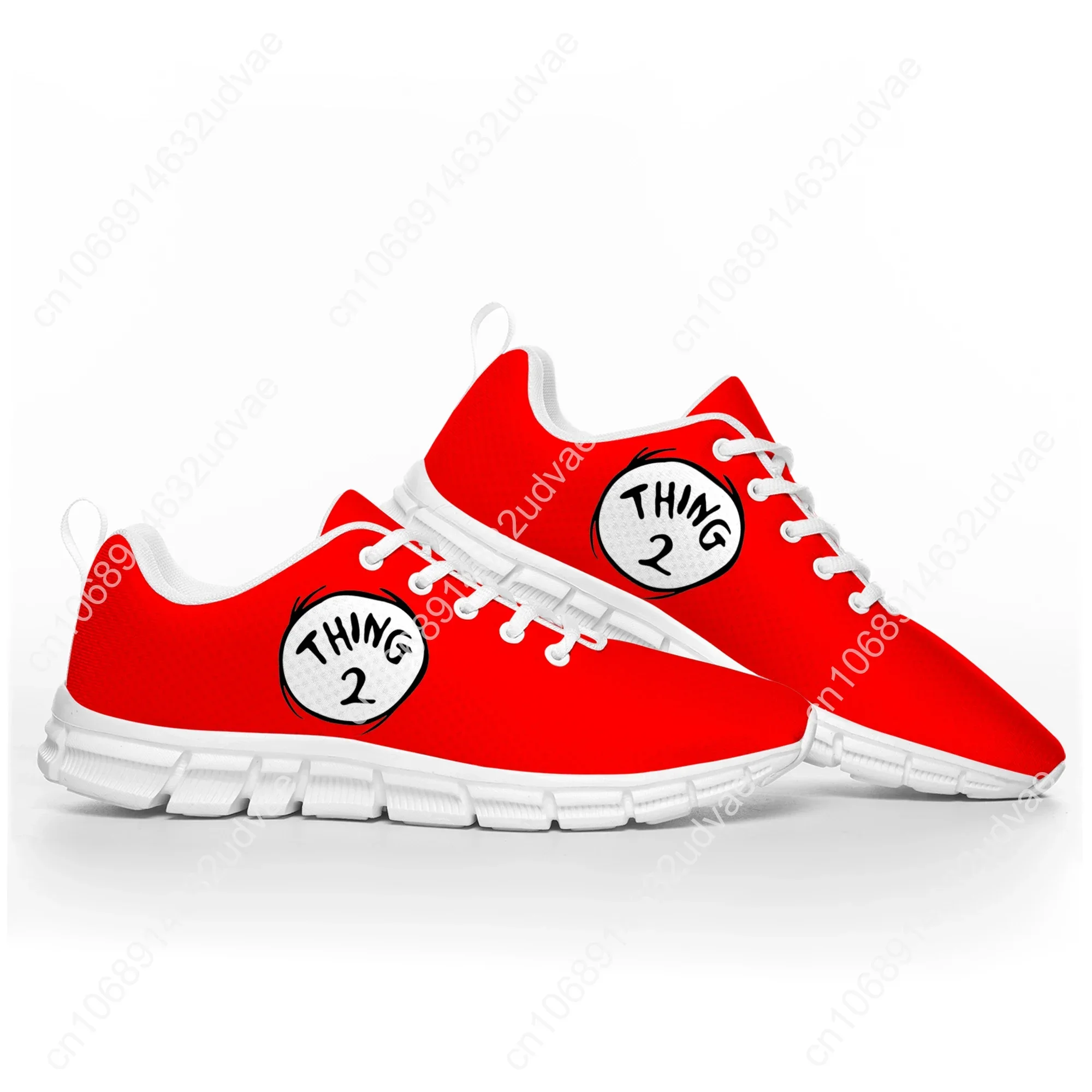 Фото Thing 1 And Thing 2, красная спортивная обувь Dr Seuss, мужские и женские удобные кроссовки, повседневная качественная обувь для пар №2