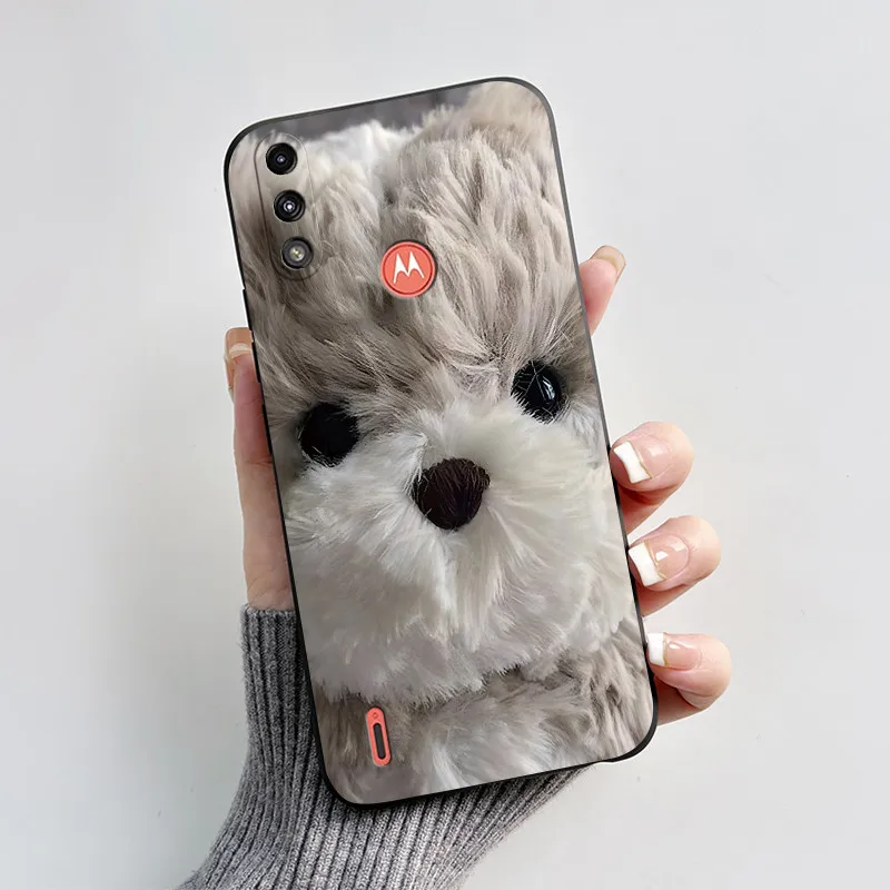 Чехол для Motorola Moto E7i Power чехол телефона с милым котом из мультфильма мягкий