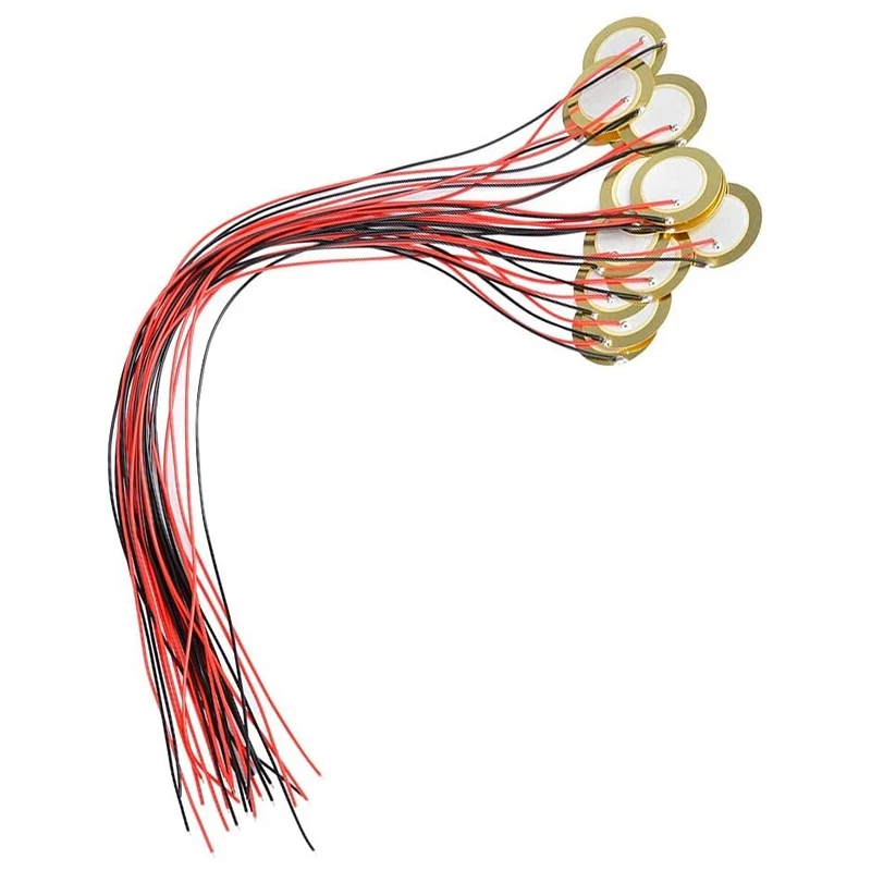 

15 шт. 27 мм пьезоразъемные диски с выводами, микрофонный барабанный триггер, акустический Пикап для акустической гитары