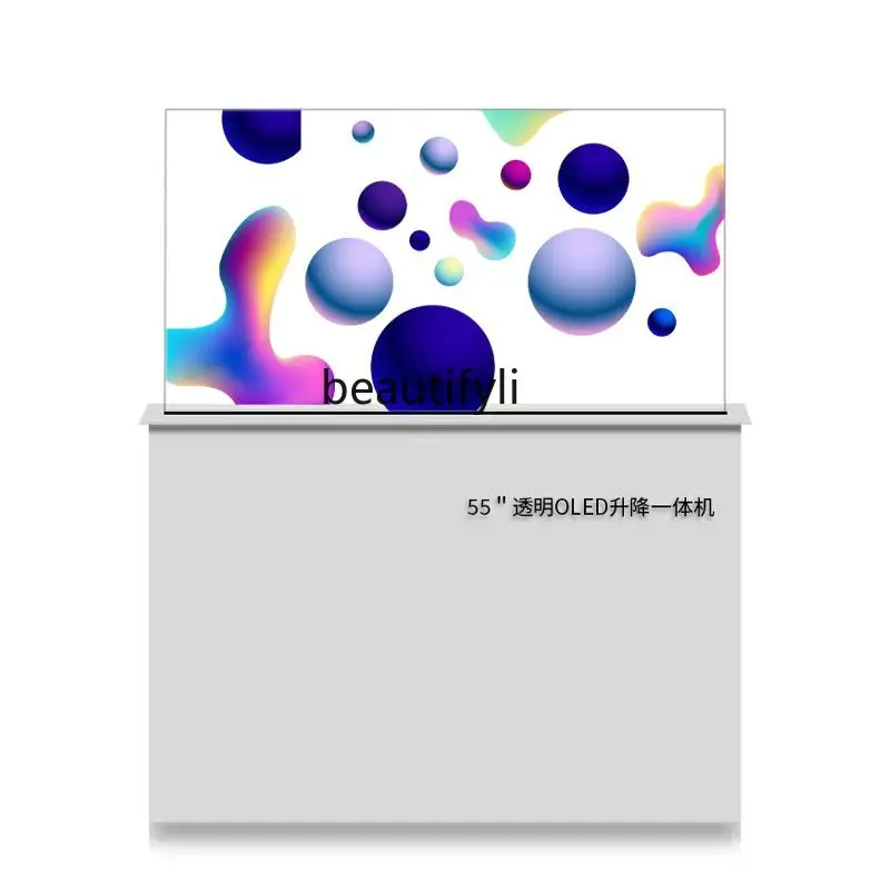 55-дюймовый прозрачный гибкий светодиодный дисплей рекламный аппарат