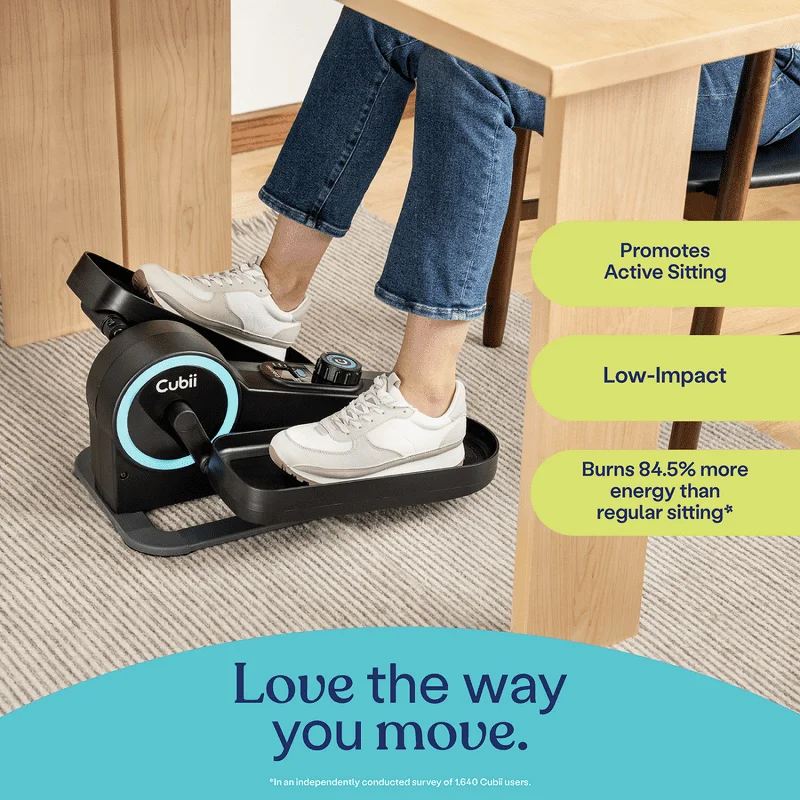 

NEW Compact Seated Under Deck Elliptical Trainer, 6 Adjustable Resistance Levels