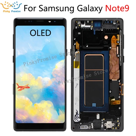 Oled-дисплей Note9 N960 для Samsung Galaxy Note 9 N960F N960DS ЖК-дисплей + сенсорный экран дигитайзер Замена с рамкой