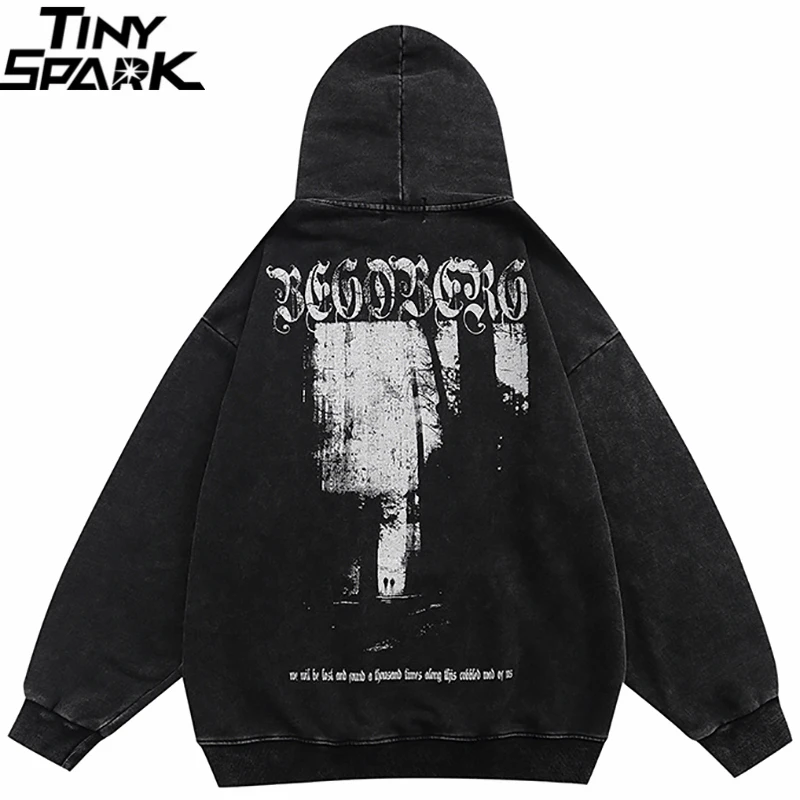 

2022 Washed Hoodie Sweatshirt Men Streetwear Retro Vintage Graphic Hooded Pullover Cotton Harajuku Hoodie Sweat Shirt HipHop